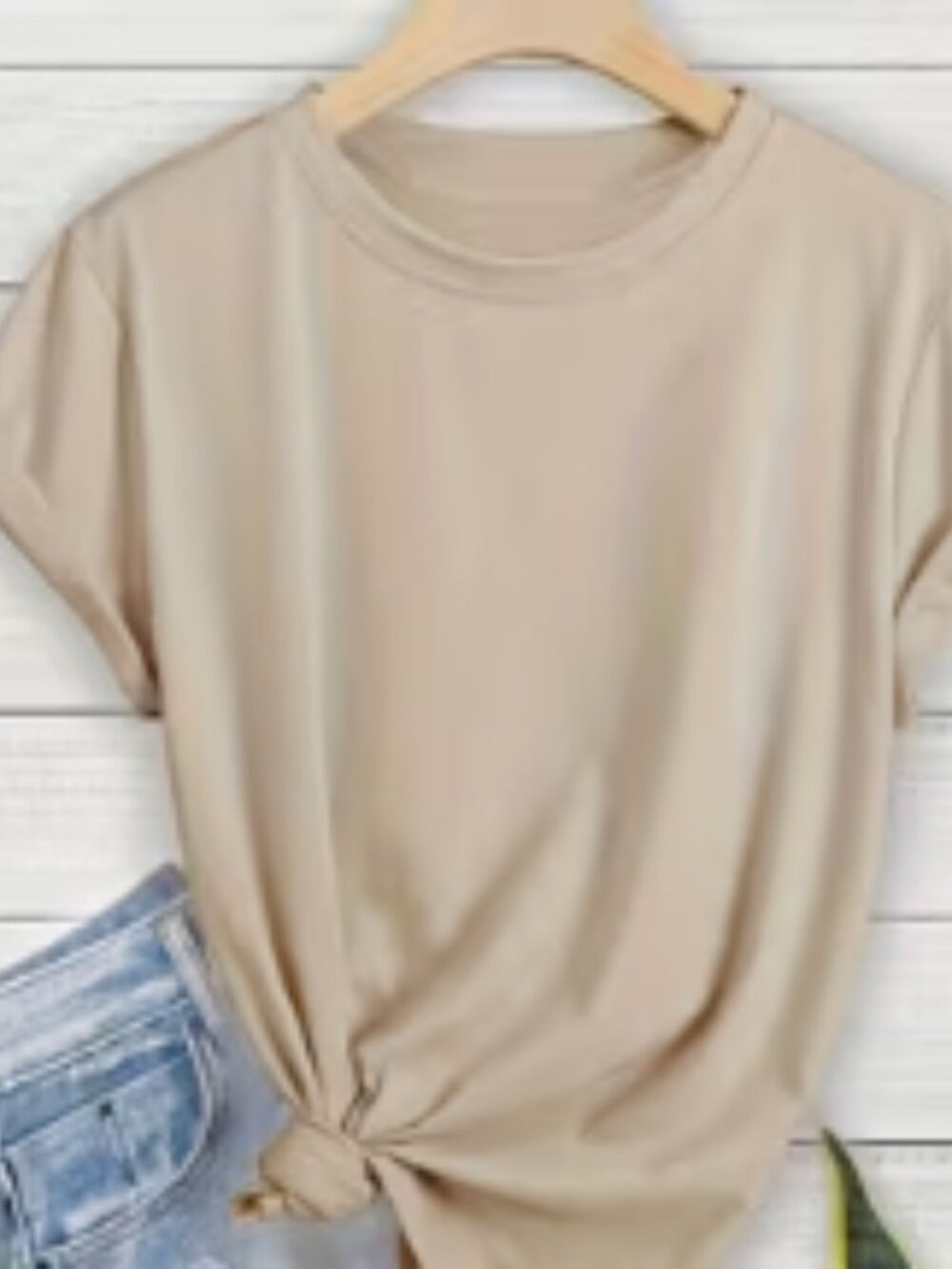 Plus Size Solid Simple T-Shirt, Casual Short Sleeve Top